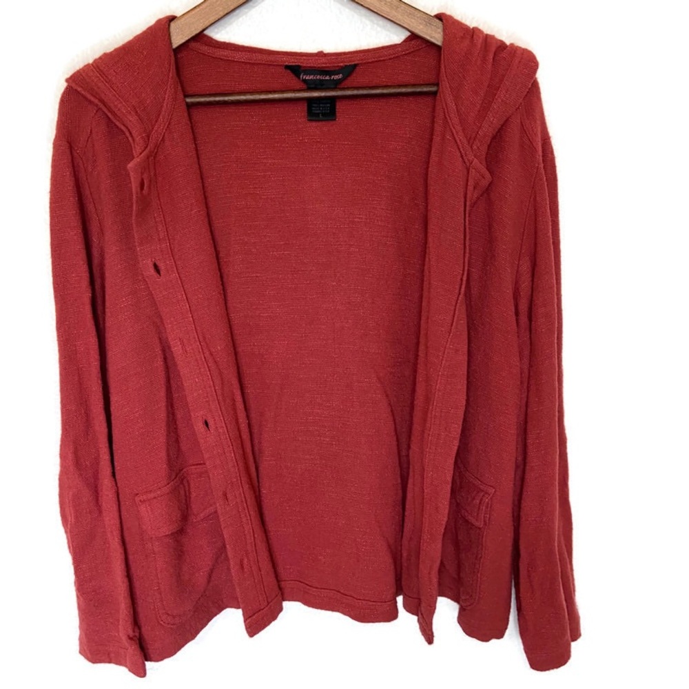 Francesca rose large women’s button down hoodie